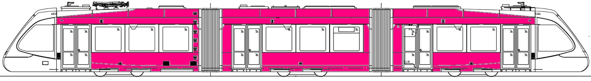 ラッピング広告 貼り付け可能な部分