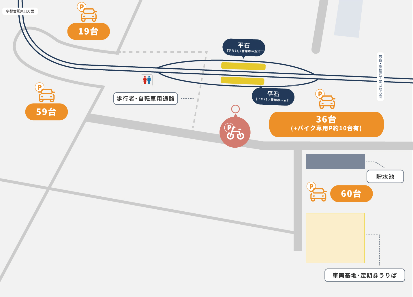駐輪場／駐車場のご案内